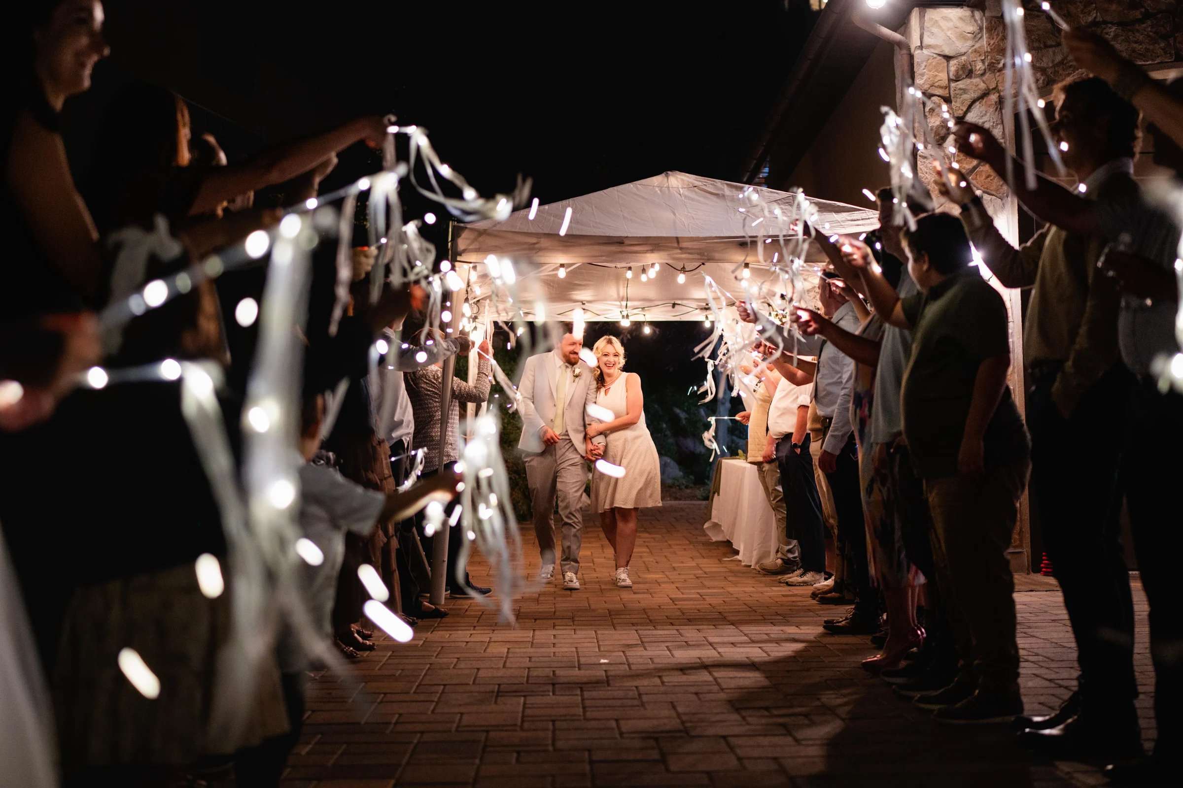 Wedding celebration outdoors